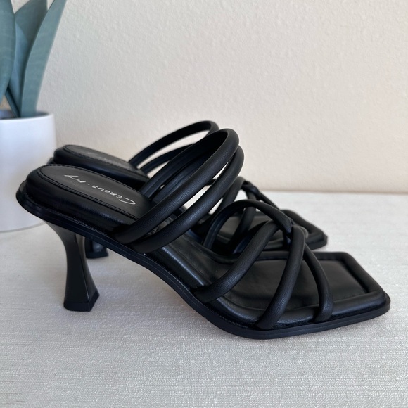 Circus By Sam Edelman Savanna Black Multi-Strap Heeled Sandals Women’s 8 - Picture 3 of 10